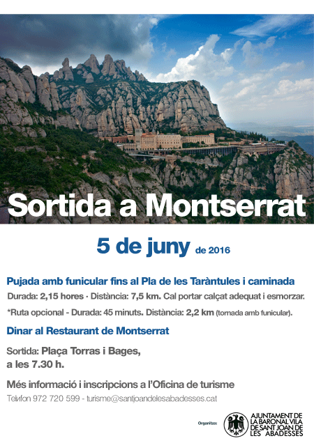 cartell sortida Montserrat