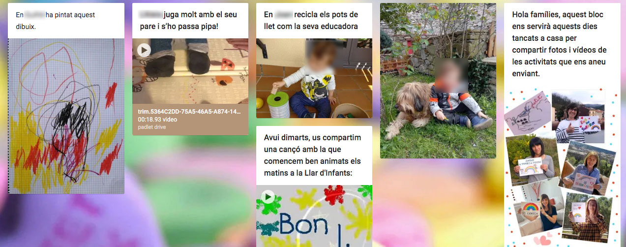 La llar d’infants El Molí Petit continua donant suport a les famílies durant el confinament