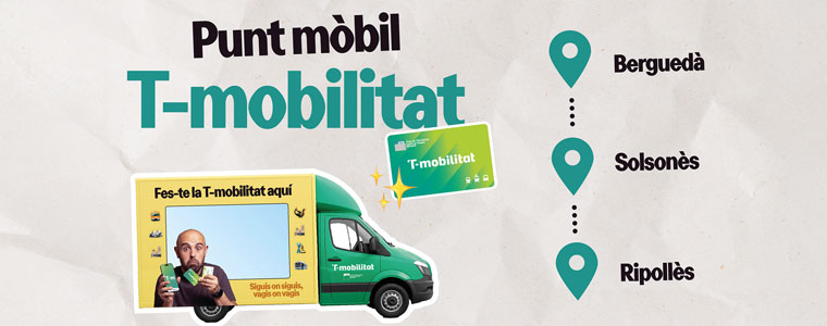 Un punt mòbil de la T-mobilitat farà parada a Sant Joan de les Abadesses el dijous 25 de setembre