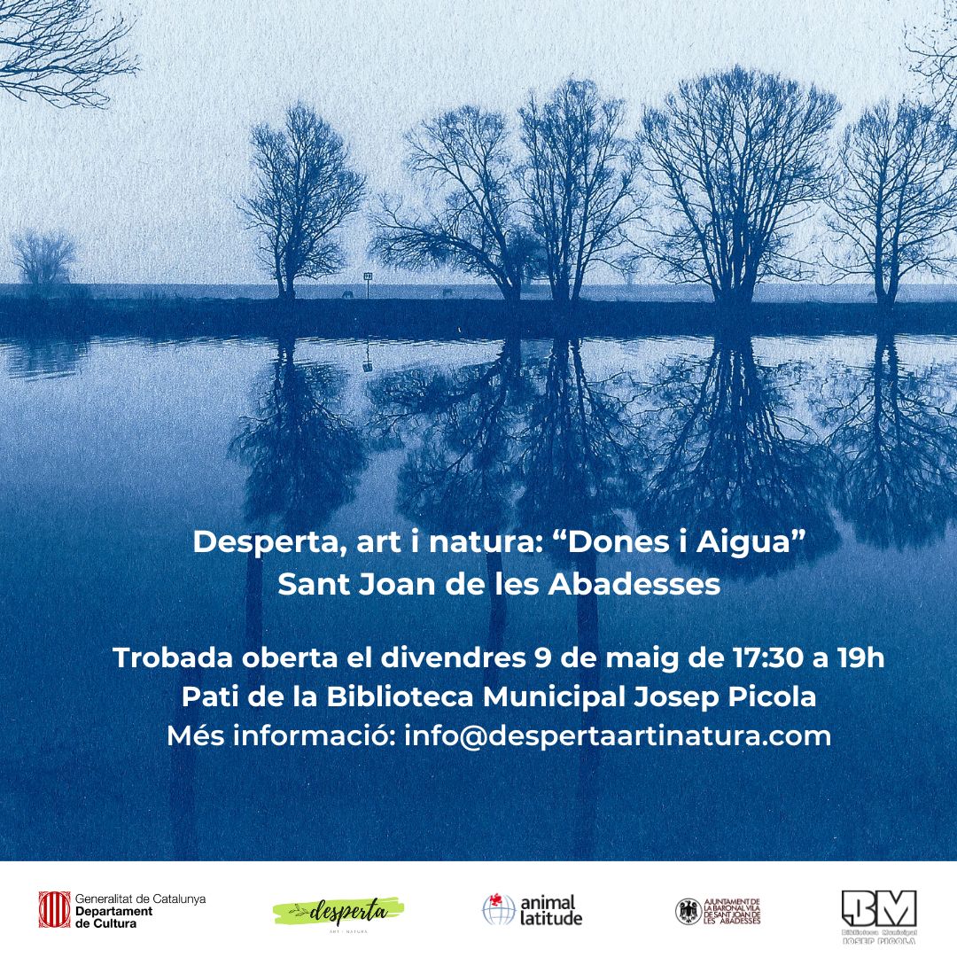9maig Cartell Dones i aigua Tallers Art i Natura a Sant Joan Ab