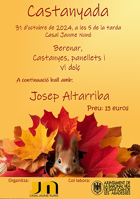 Cartell castanyada Casal Jaume Nuno agenda
