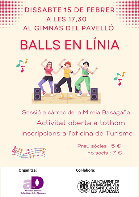 Cartell Balls en línia agenda