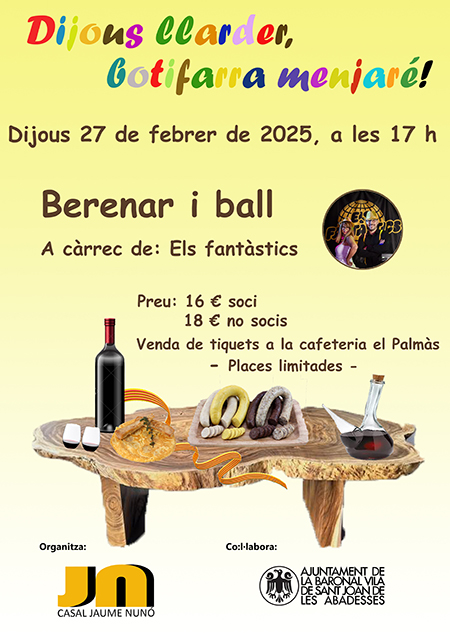 Cartell Dijous llarder agenda