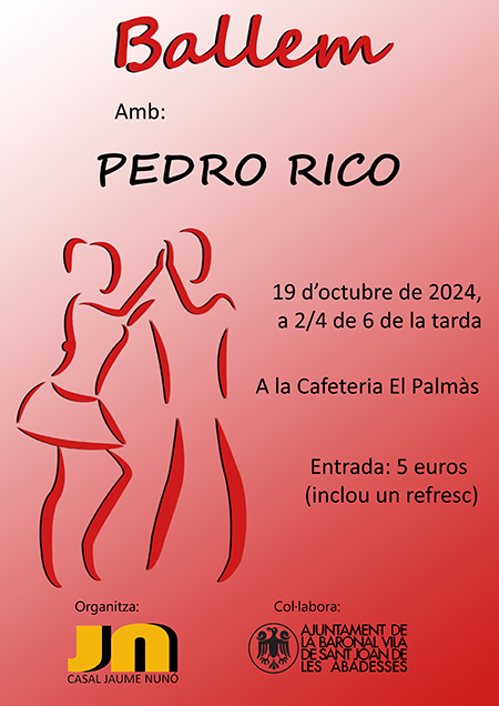 Cartell ball Pedro Rico agenda