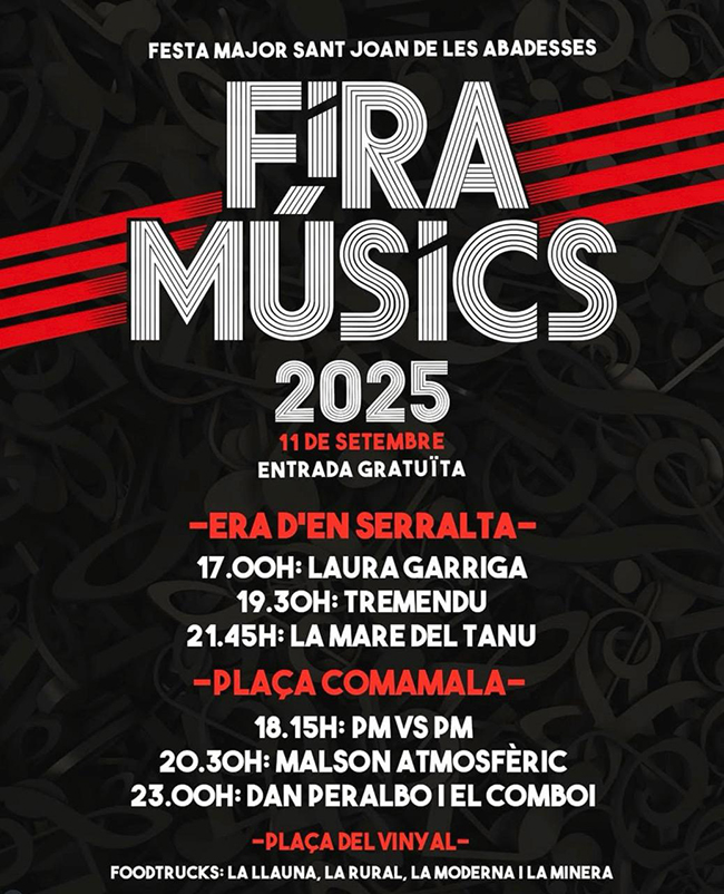 cartell FIRA MUSICS 2025 agenda