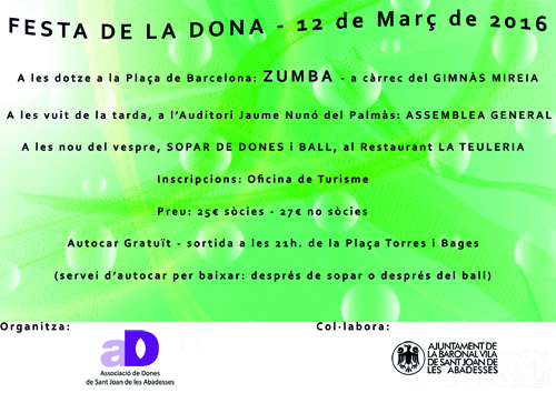 festa dona 16 agenda